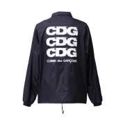 CDG Logo Coach Jacket Navy