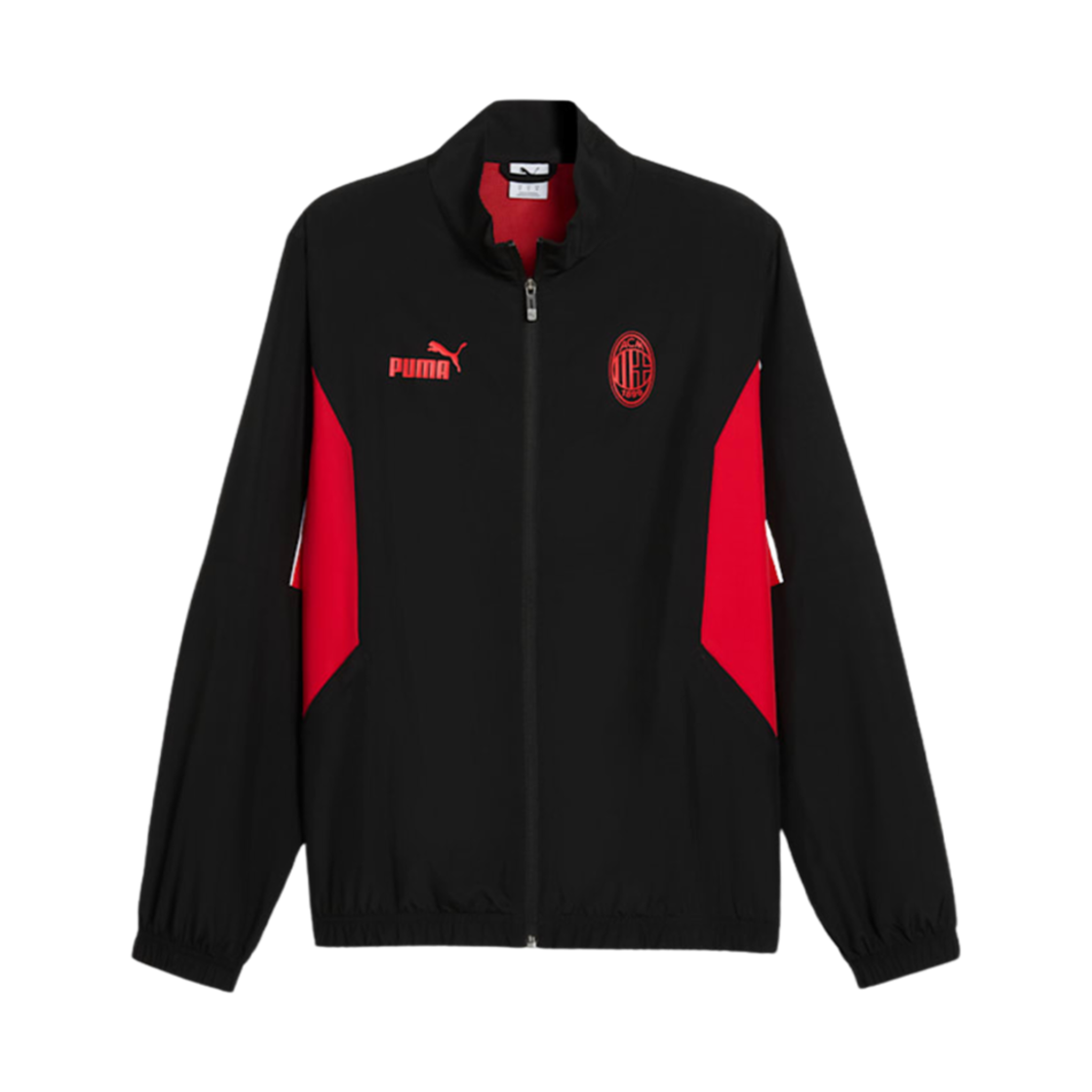 푸마 AC 밀란 풋볼 아카이브 자켓 블랙 포 올 타임 레드(Puma AC Milan Football Archive Jacket Black For All Time Red)