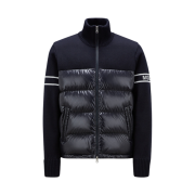 Moncler Padded Wool Blend Cardigan Night Blue - 23FW