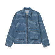 Stussy Worldwide Zip Work Jacket Stone Wash