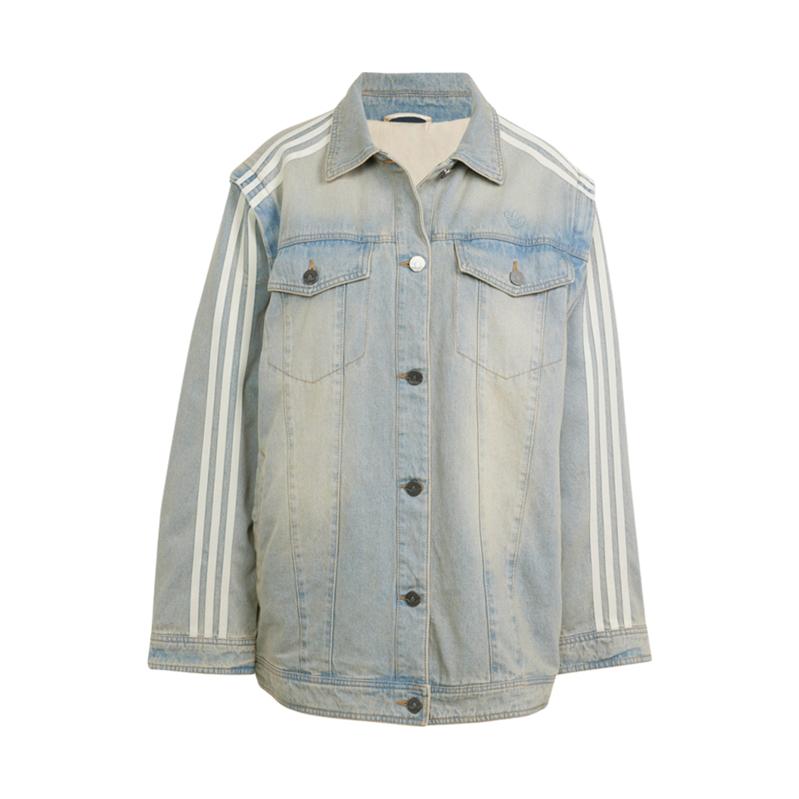 (W) 아디다스 아딜레늄 시즌 3 투인원 데님 셔츠 자켓 블루 - KR 사이즈((W) Adidas Adilenium Season 3 Two-In-One Denim Shirt Jacket Blue - KR Sizing) - 1