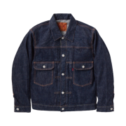 Fullcount 2102W-20 Type 2 Denim Jacket One Wash Indigo Blue - Red Tab
