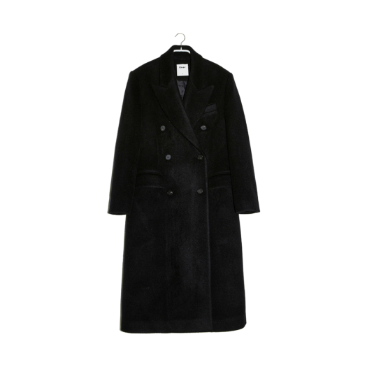 BDWTCT003BK En Or Women Double Breasted Tailored Coat Black