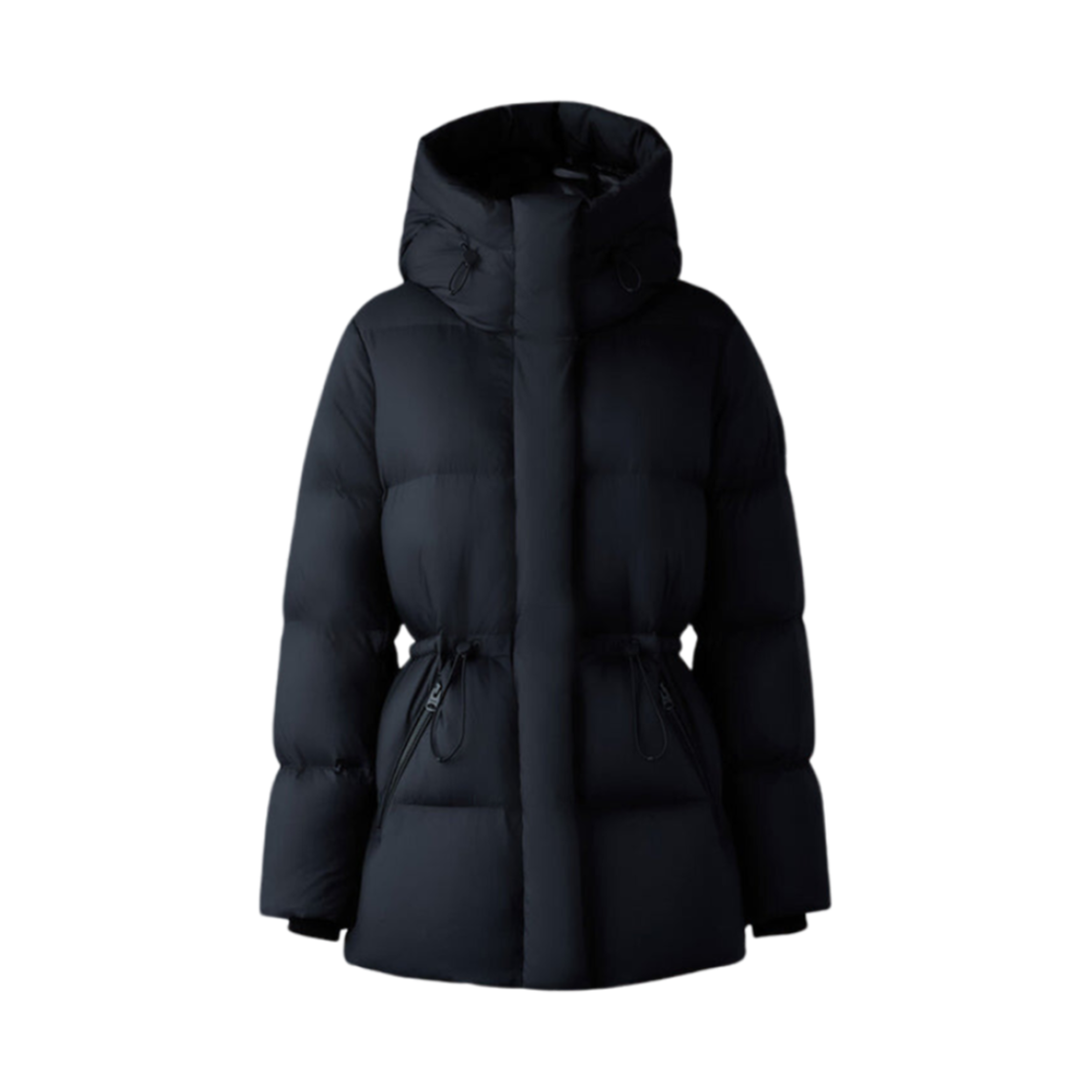 (W) 맥카지 프레야-SW 소프트워시 크링클 다운 자켓 블랙((W) Mackage Freya-SW Softwash Crinkle Down Jacket Black)