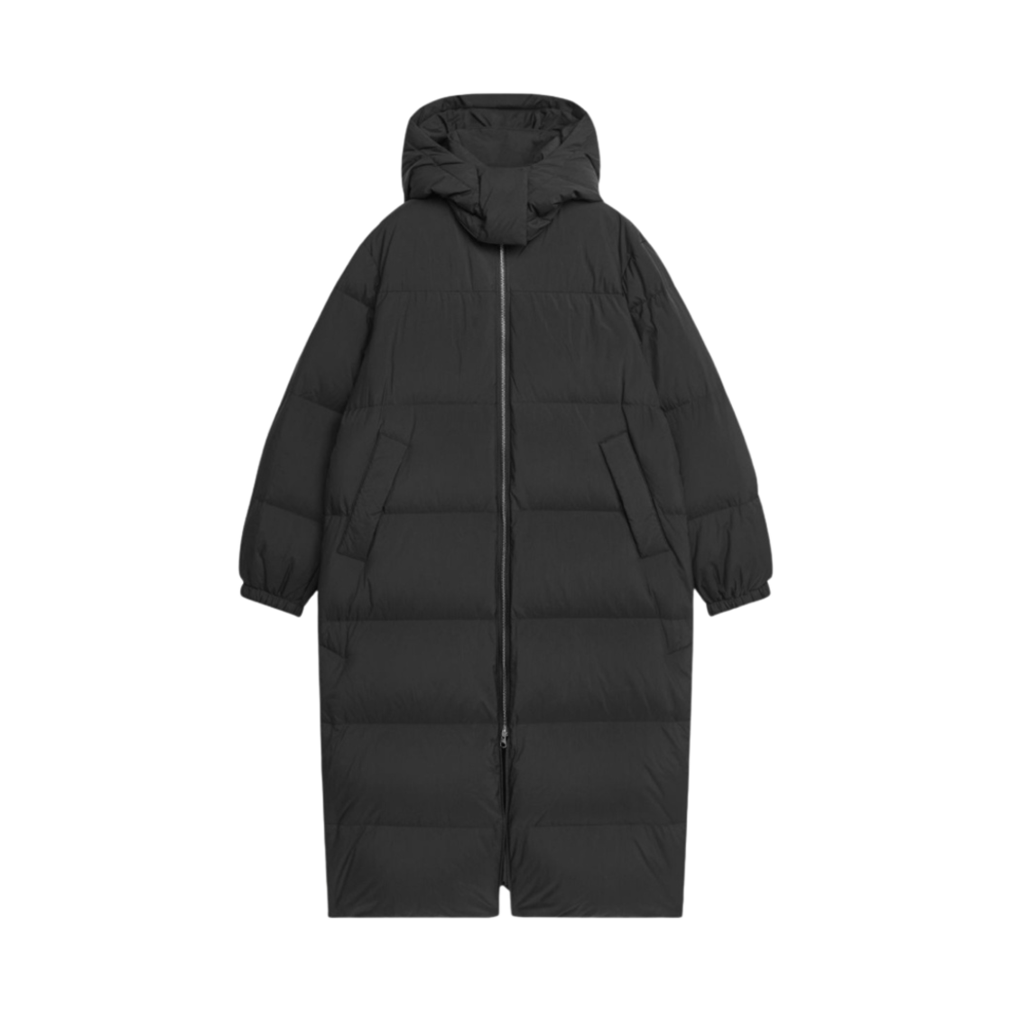 (W) 아르켓 롱 다운 코트 블랙((W) Arket Long Down Coat Black)