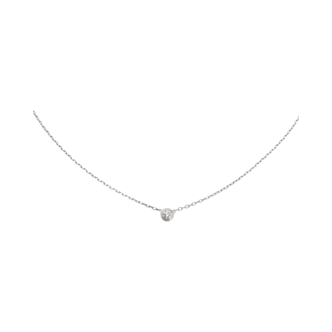 (W) 까르띠에 다무르 네클리스 스몰 화이트 골드 다이아몬드((W) Cartier D'Amour Necklace Small White Gold Diamond)