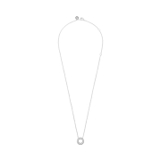 (W) Pandora Logo Pave Circle Collier Necklace Sterling Silver