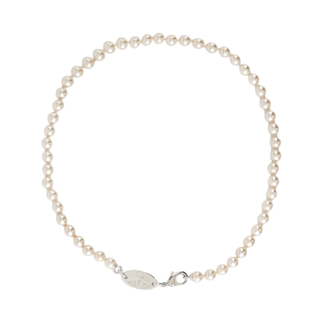 비비안 웨스트우드 스튜어트 펄 네클리스 실버 화이트