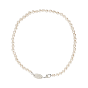 Vivienne Westwood Stuart Pearl Necklace Silver White