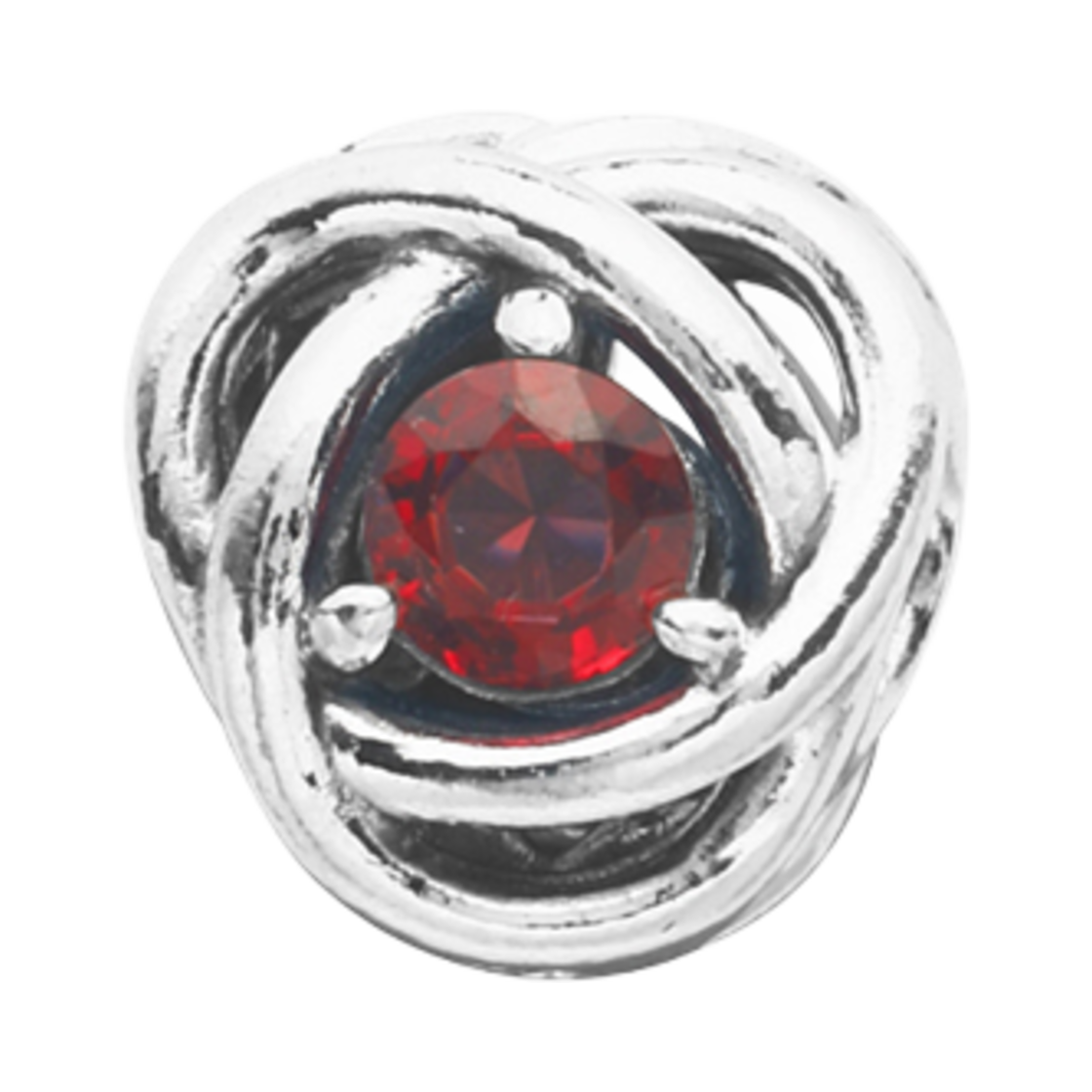 (W) 판도라 줄라이 이터니티 서클 참 스털링 실버 트루 레드((W) Pandora July Eternity Circle Charm Sterling Silver True Red) - 1