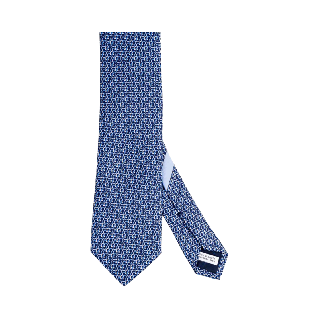 350720-754441 Ferragamo Verde Silk Tie Blue