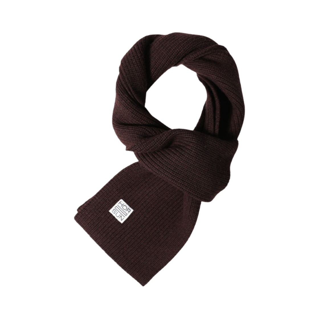 홀리선 스키프 슈퍼파인 울 니트 머플러 브라운(Horlisun Skiff Superfine Wool Knit Muffler Brown)