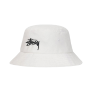 Stussy Big Stock Bucket Hat White