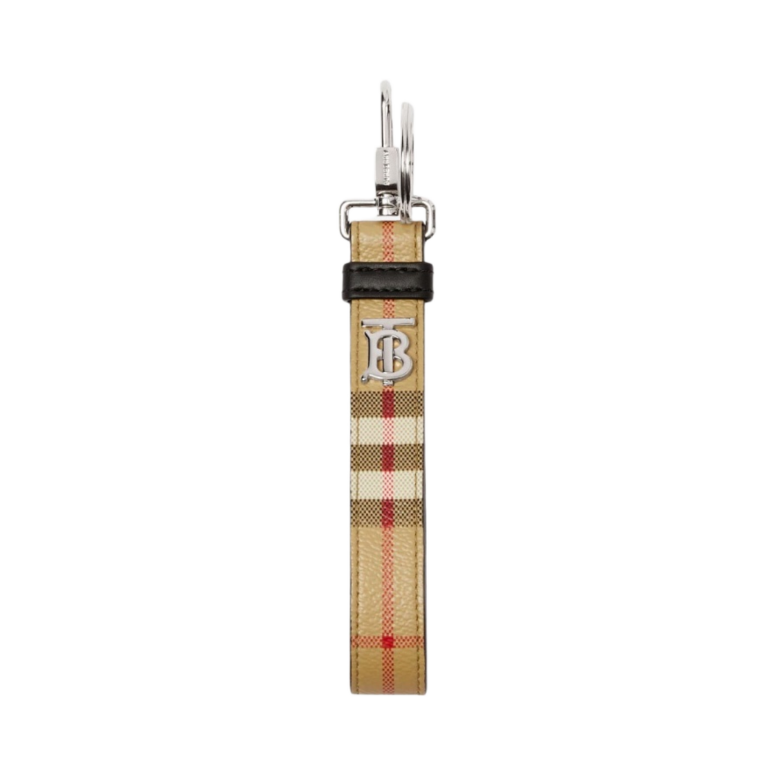 8066095 Burberry Monogram Motif Check Keyring Archive Beige