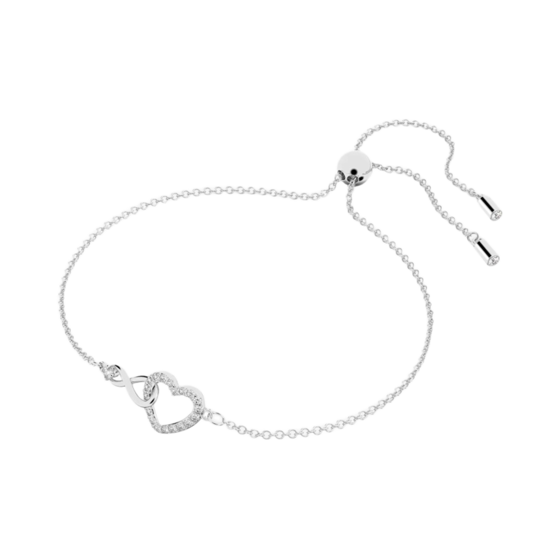 (W) 스와로브스키 인피니티 브레이슬릿 화이트 로듐 플래팅((W) Swarovski Infinity Bracelet White Rhodium Plated)
