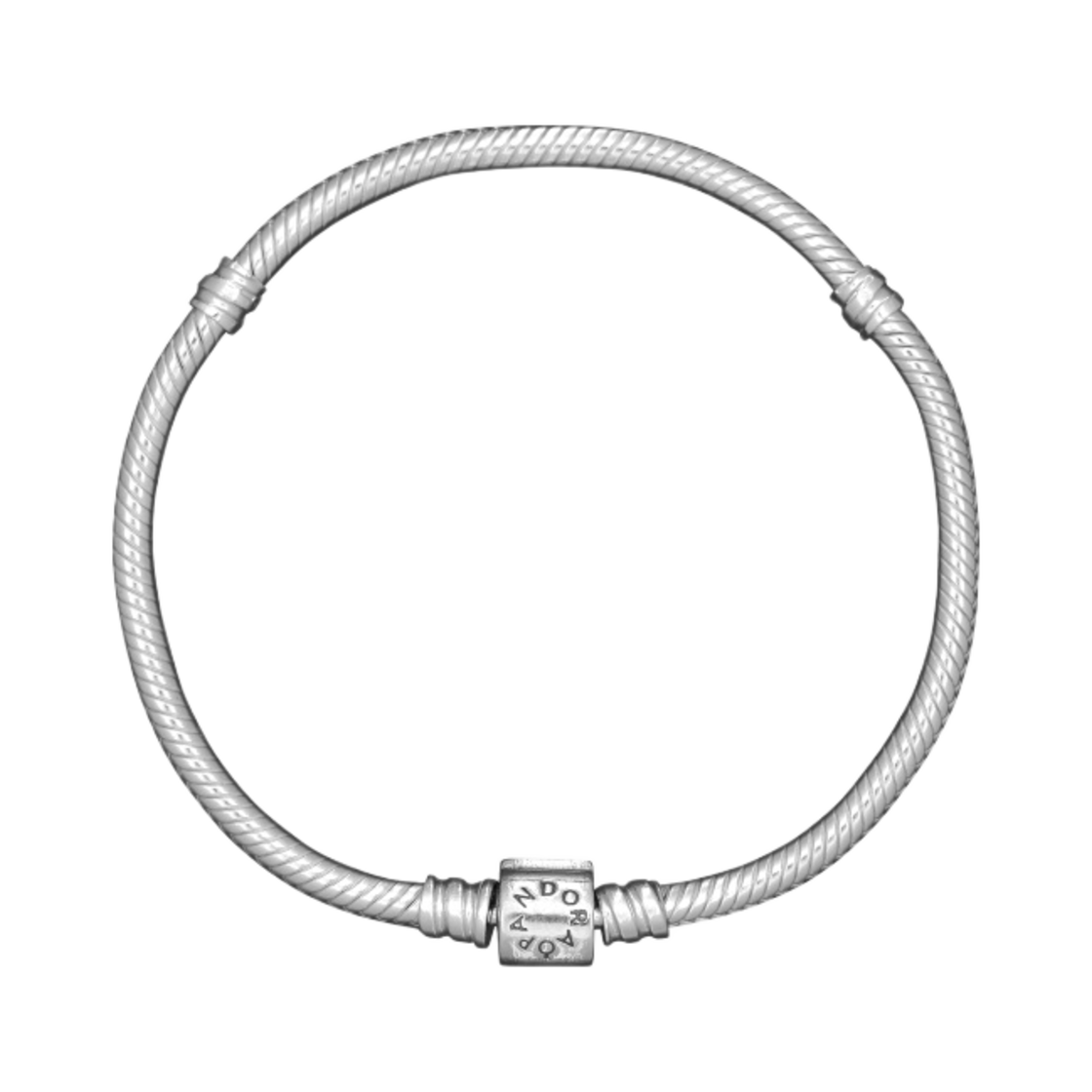 (W) 판도라 모먼트 배럴 클래스프 스네이크 체인 브레이슬릿 스털링 실버((W) Pandora Moments Barrel Clasp Snake Chain Bracelet Sterling Silver)