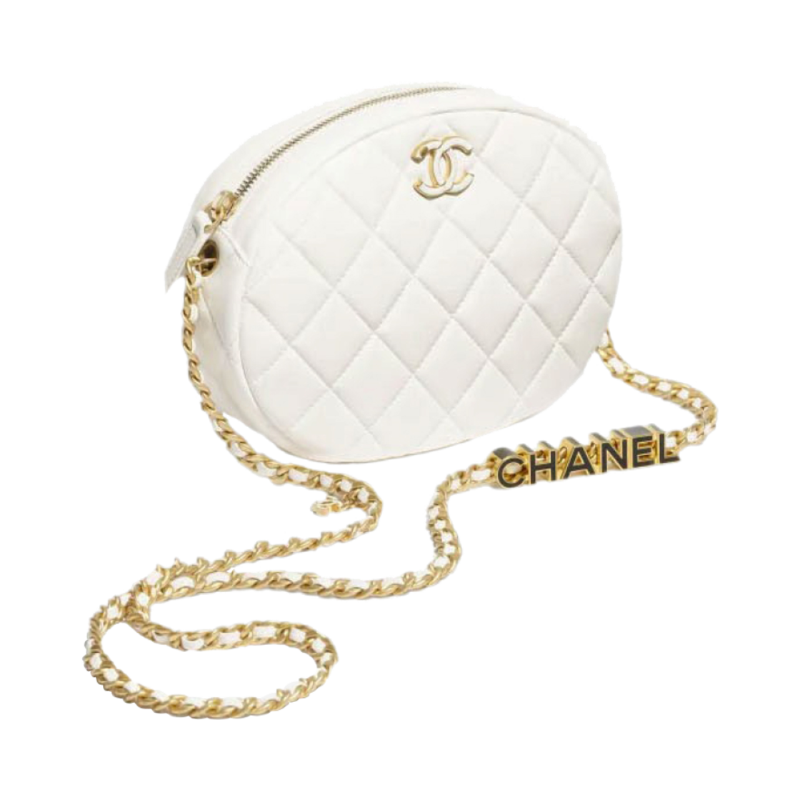 샤넬 미니 카메라 케이스 램스킨 래커 & 골드 메탈 화이트(Chanel Mini Camera Case Lambskin Lacquer & Gold White) - 2