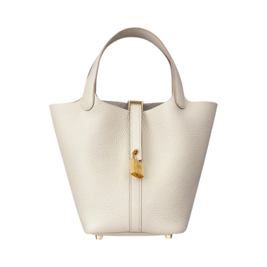 Hermes Picotin Lock 18 Bag Clemence & Gold Craie
