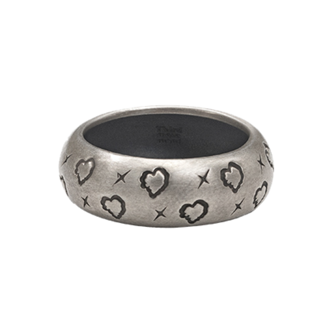 써드무브먼트 하트 심볼 링 앤티크 실버, 무광 사이즈 1(Third movement Heart Symbol Ring Antique Silver, Matte SIZE.1)