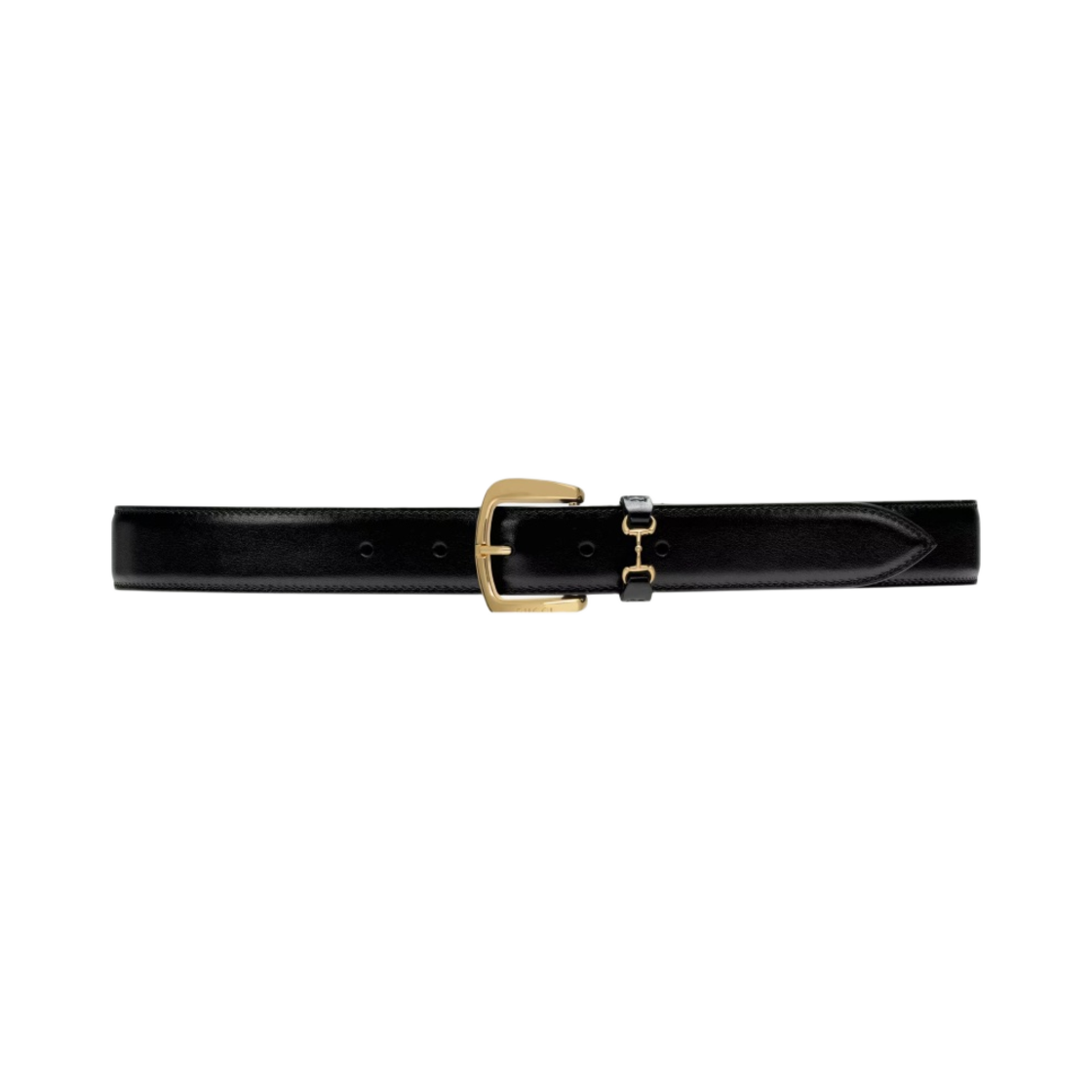 구찌 홀스빗 디테일 레더 벨트 블랙(Gucci Leather Belt with Horsebit Detail Black) - 1