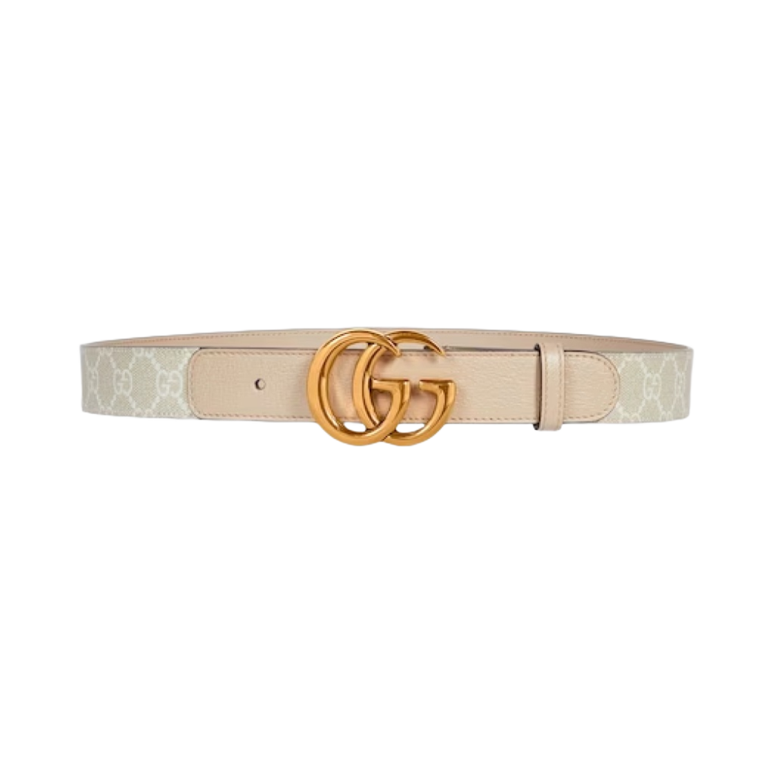625839-UULBC-9683 (W) Gucci GG Marmont Thin Belt Beige White GG Supreme