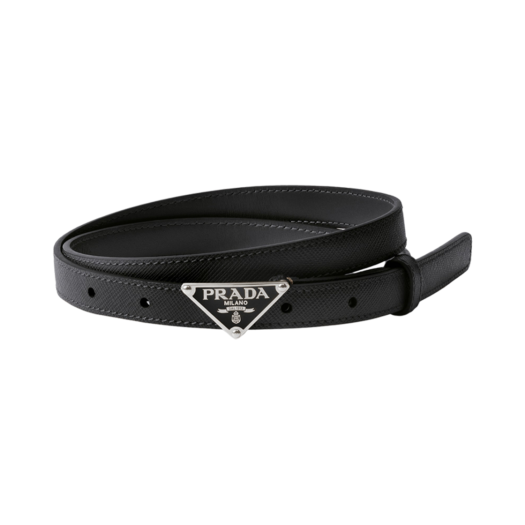 Prada Saffiano Leather Belt Black
