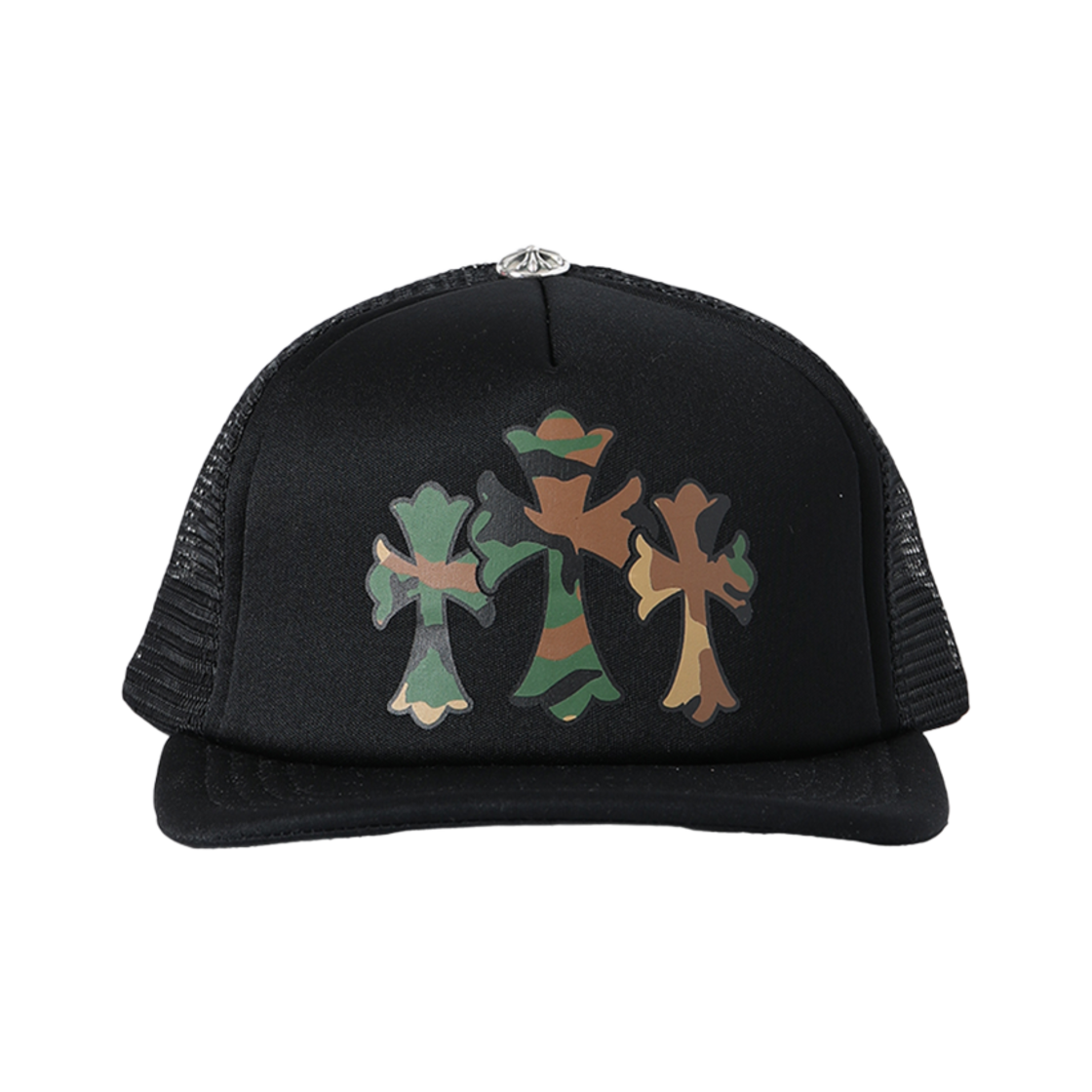 888815151515 Hansroom Chrome Hearts King Taco Foam Front Mesh Trucker Hat Black Camo