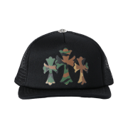 Hansroom Chrome Hearts King Taco Foam Front Mesh Trucker Hat Black Camo