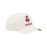 (W) Isabel Marant Tyrony Cap Ecru Red