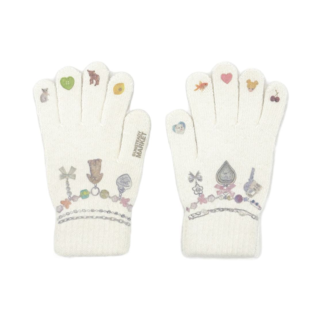 USMHOLIDAY01 Unsteady Market Nail Bracelet Angora Wool Gloves