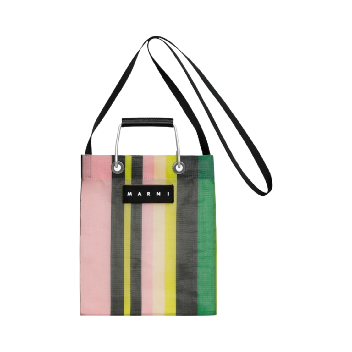 마르니 마켓 스트라이프 숄더백 미니 올리브 그린(Marni Market Stripe Shoulder Bag Mini Olive Green) - 1