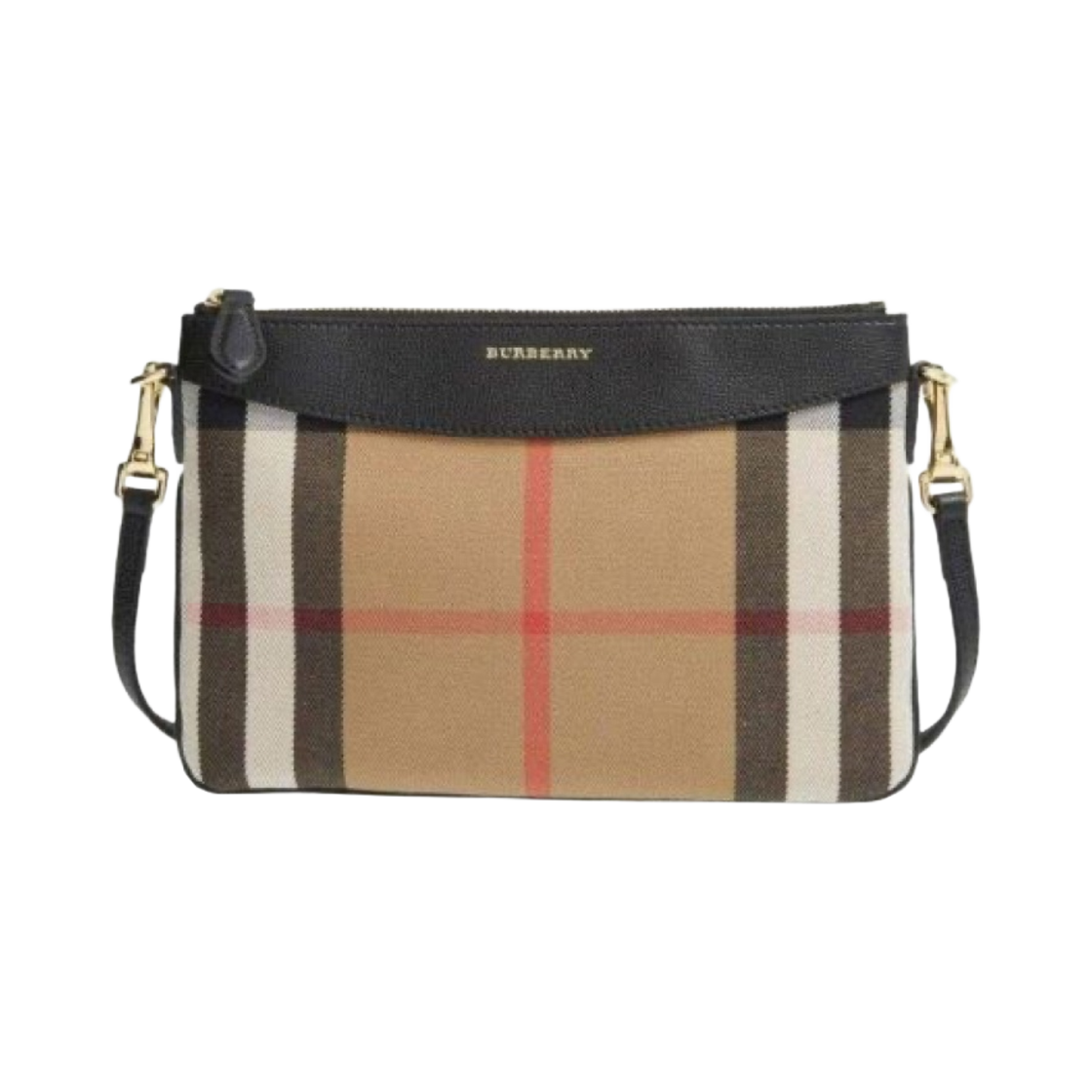 버버리 하우스체크 페이톤 크로스바디백 블랙(Burberry House Check Peyton Crossbody Bag Black) - 1
