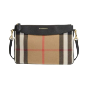 Burberry House Check Peyton Crossbody Bag Black