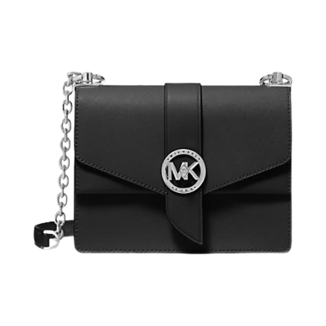 32T1SGRC1L001 Michael Kors Greenwich Small Saffiano Leather Crossbody Bag Black