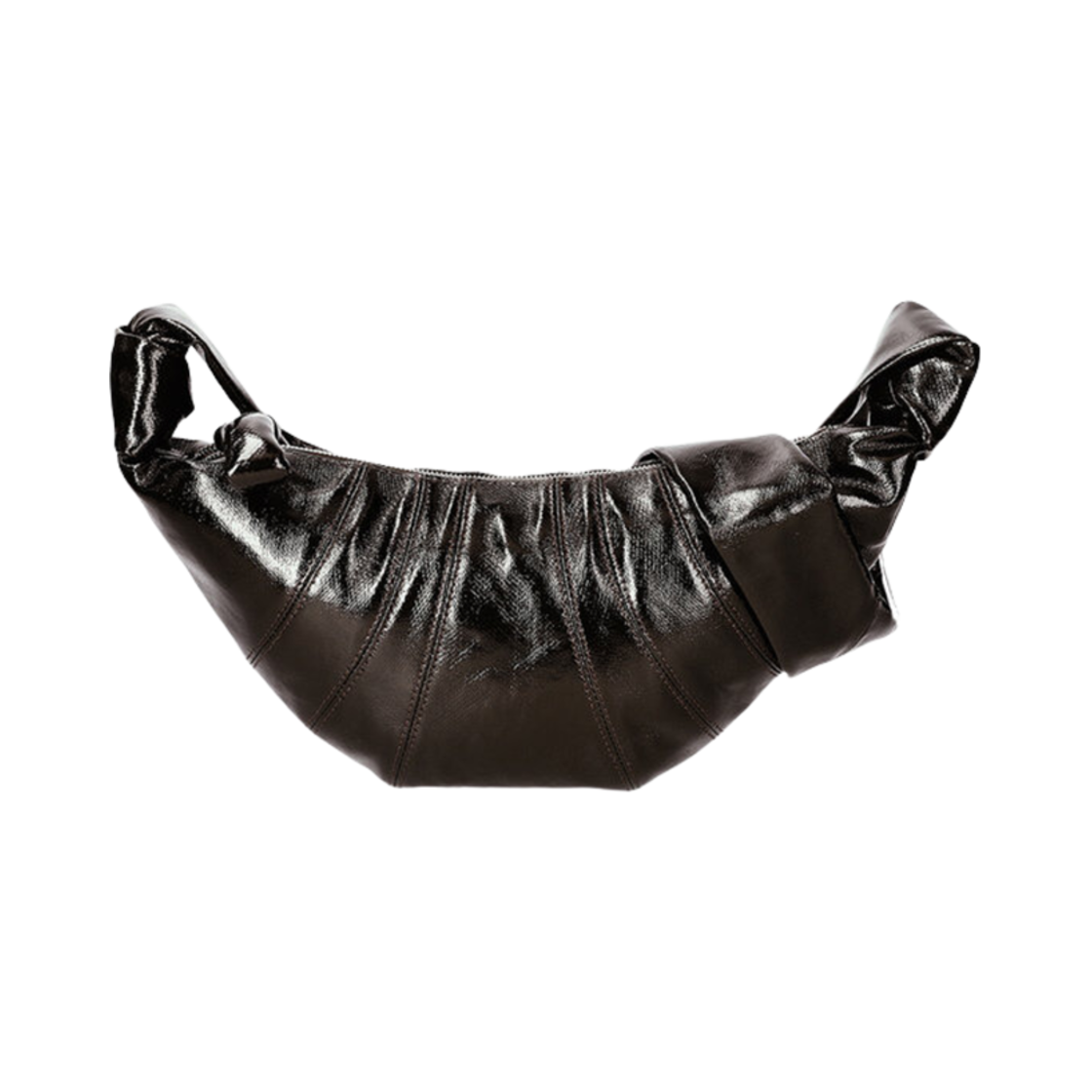 BG0003-LF1329-477 Lemaire Small Croissant Bag Coated Cotton Truffle