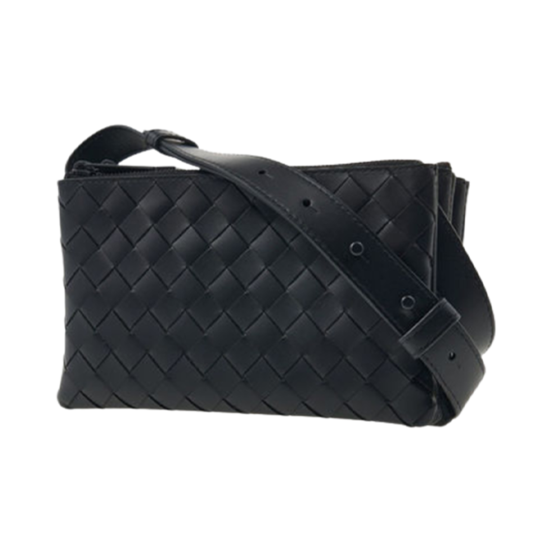 보테가 베네타 인트레치아토 크로스바디백 블랙(Bottega Veneta Intrecciato Crossbody Bag Black) - 1