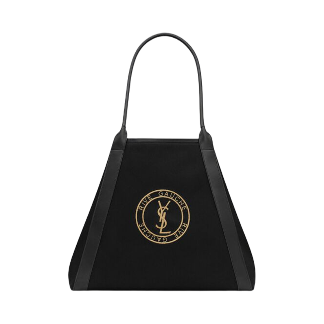 생로랑 리브 고쉬 캔버스 토트백 블랙 골드(Saint Laurent Rive Gauche Canvas Tote Bag  Black Gold) - 2