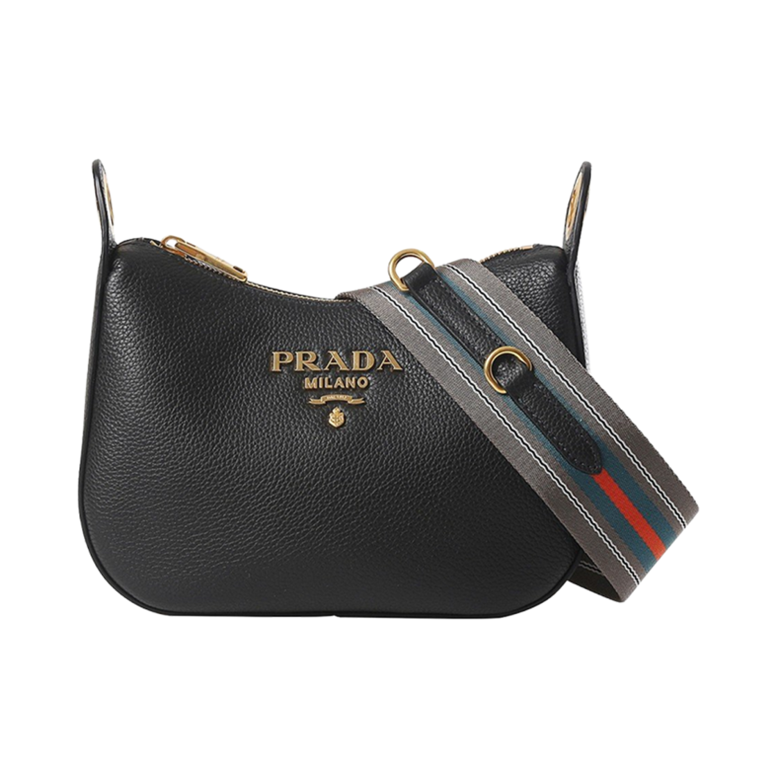 1BC200-2E8K-F0002 Prada Vitello Phenix Shoulder Bag Black