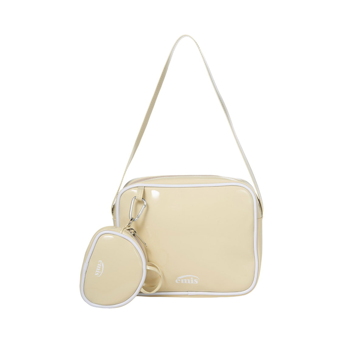 ☆人気☆【EMIS】☆ENAMEL SHOULDER BAG WITH COIN PURSE SE.T☆ 이미스 에나멜 숄더백 코인 퍼스 세트 블랙 | Emis | KREAM