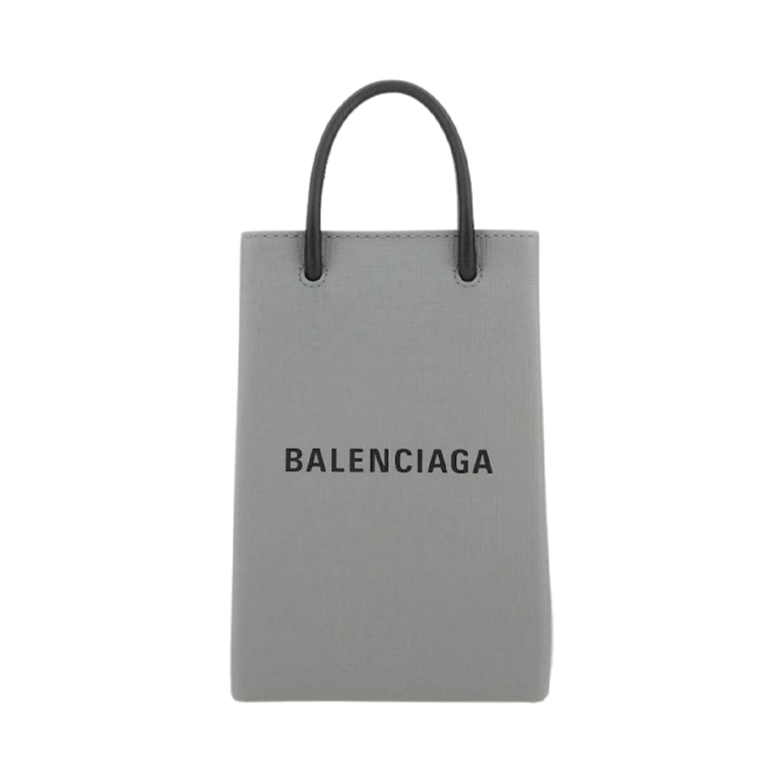 7577730AI2N1160 Balenciaga Calfskin Smartphone Shoulder Bag Grey