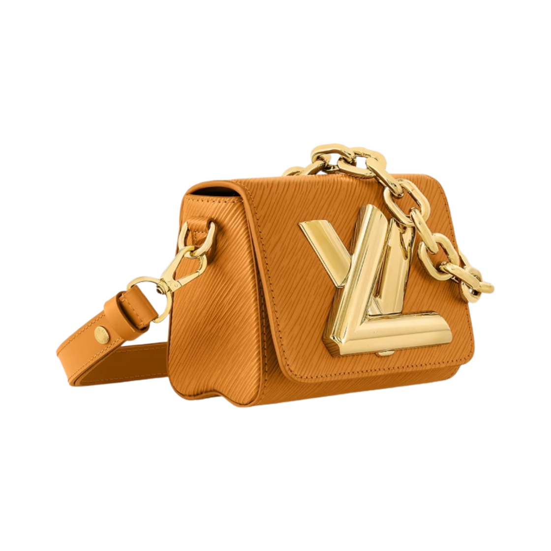 M22297 Louis Vuitton Twist Lock XL Gold Miel Brown - #2