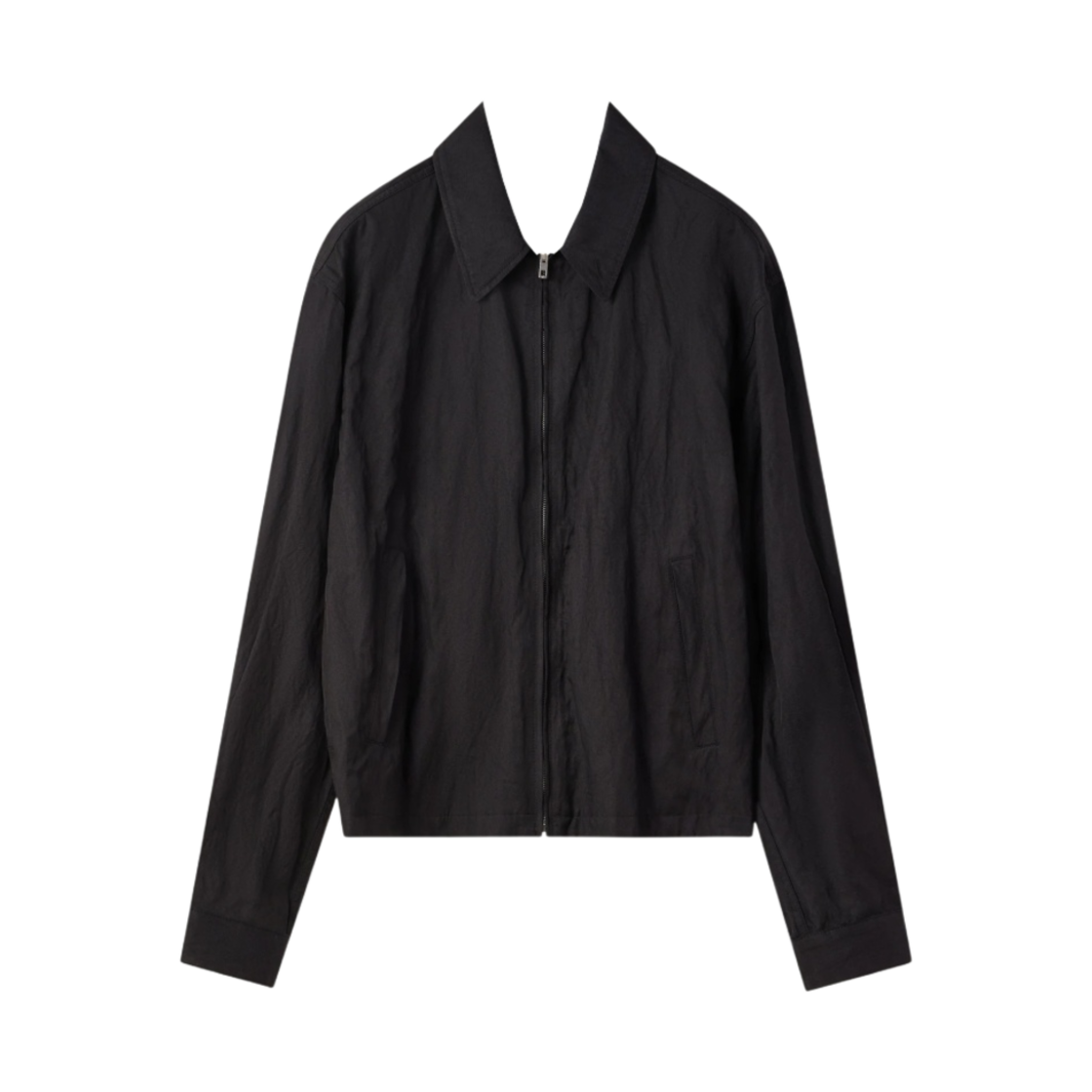 르메르 비스코스 코튼 지퍼 블루종 블랙(Lemaire Viscose Cotton Zipped Blouson Black) - 1