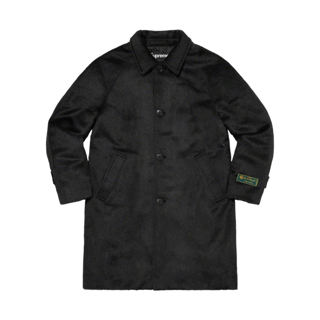 슈프림 알파카 오버코트 블랙 - 21FW