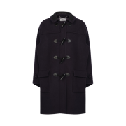 (W) Maison Margiela Wool Coat Blue Stripes