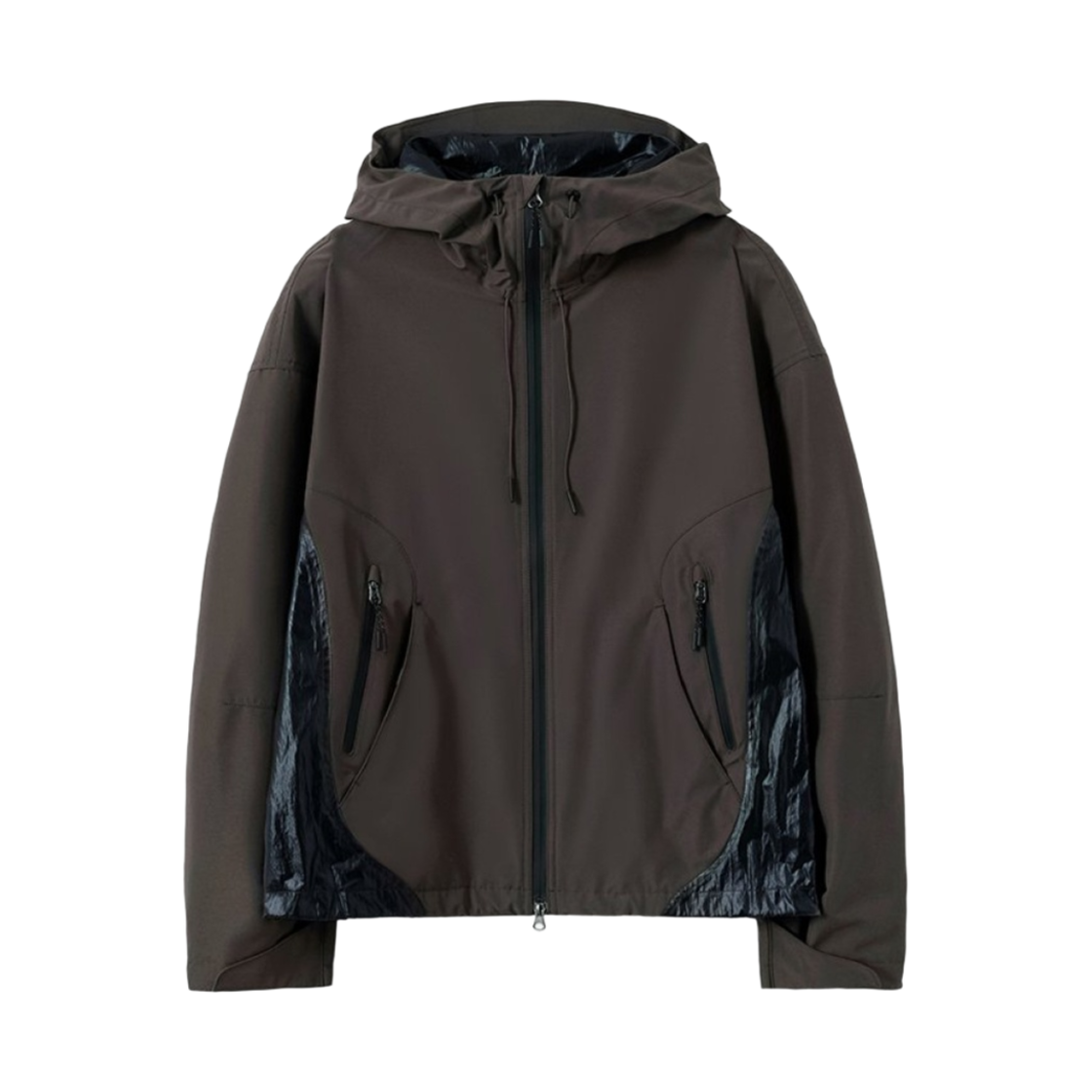 IM2C4JP42 Insilence x Mizuno Torrent Tech Hooded Jacket Brown