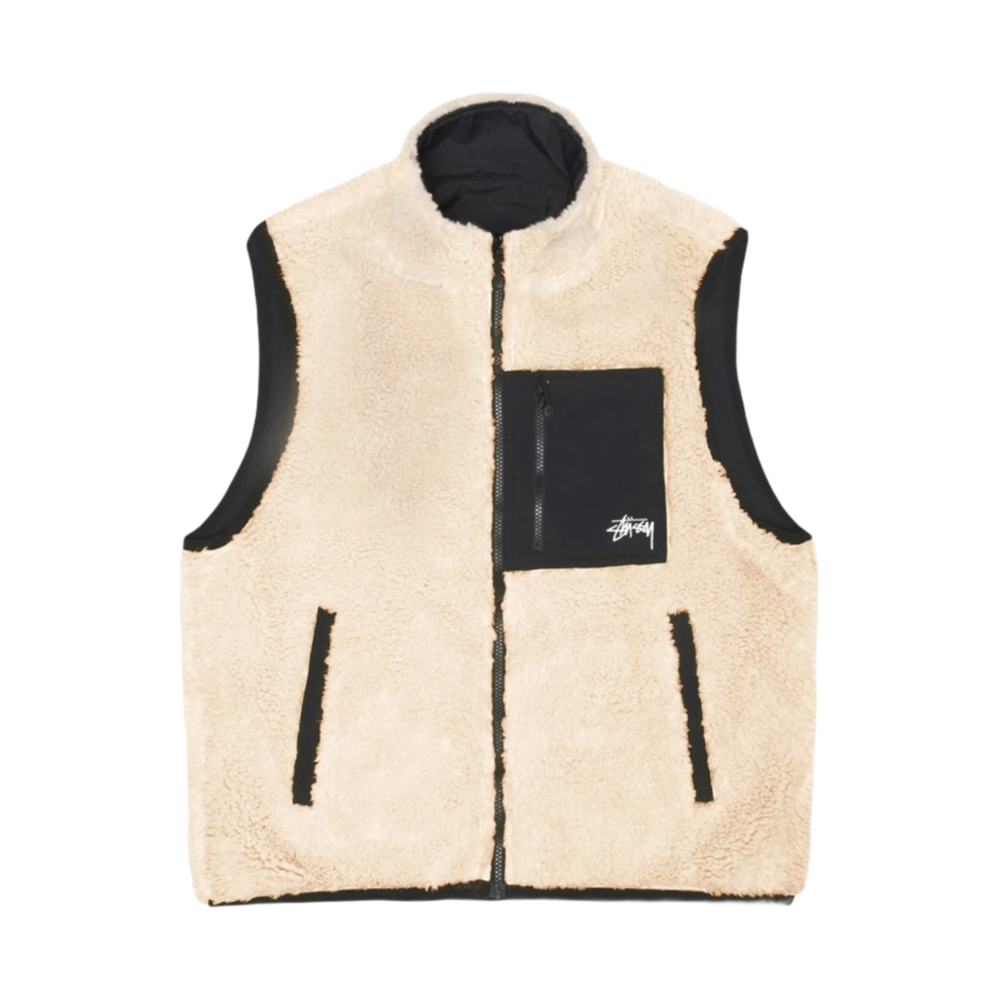 스투시 쉐르파 리버시블 베스트 베이지(Stussy Sherpa Reversible Vest Beige)
