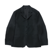 STU Destroyed Check Blazer Dark Grey
