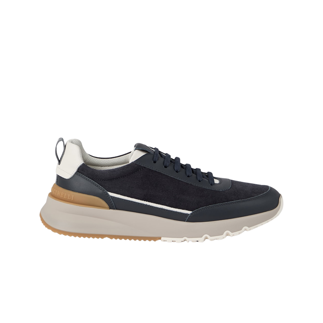 MZUSGGO278-CYD22 Brunello Cucinelli Washed Suede and Semi Polished Calfskin Runners Night