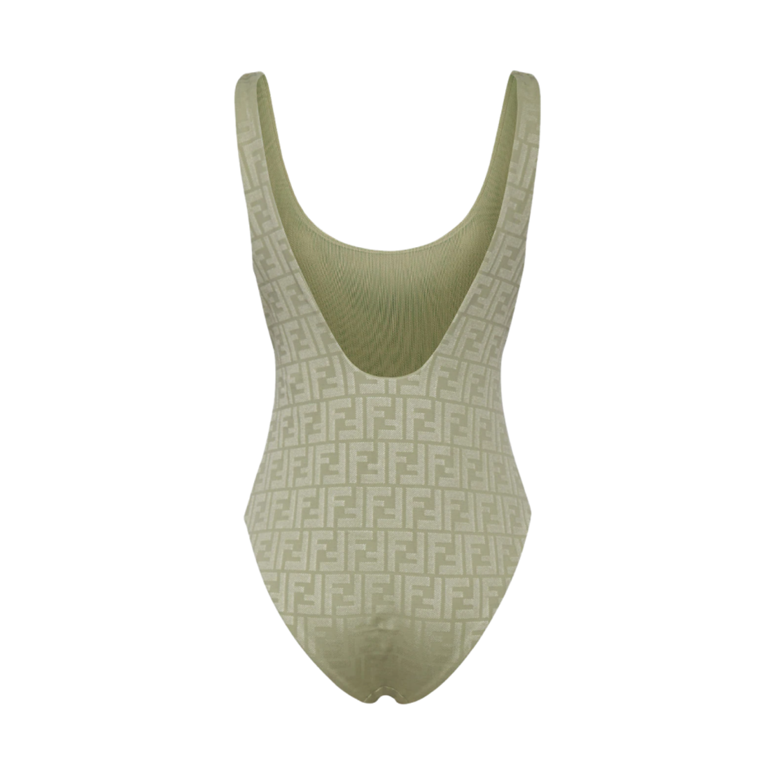 (W) 펜디 라이크라 원피스 스윔수트 그린((W) Fendi Lycra One-Piece Swimsuit Green) - 2