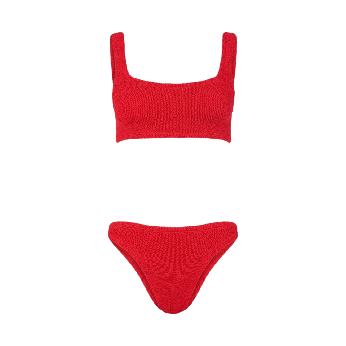(W) 훈자 지 커버리지 산드라 비키니 레드((W) Hunza G Coverage Xandra Bikini Red)